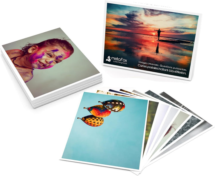 metaFox Coffret Original de cartes postales de motivation un jeu de 52 cartes postales pour le coach