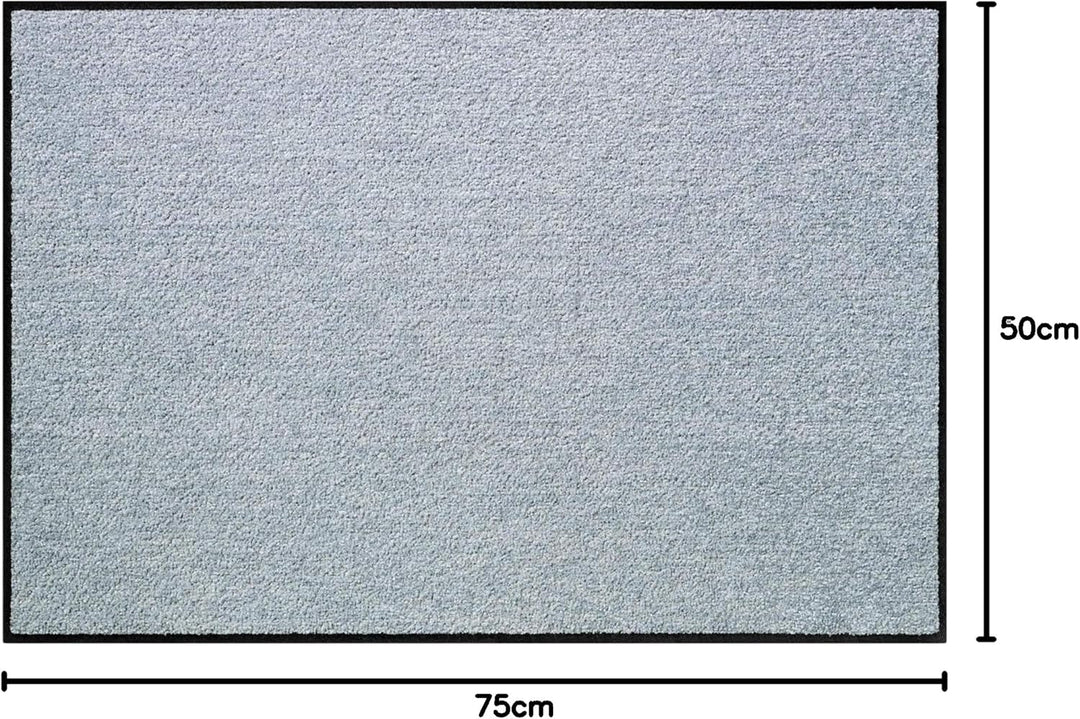 Salonloewe Fussmatte waschbar, Silbergrau, 50x75 cm - (SLU6020-50X75)