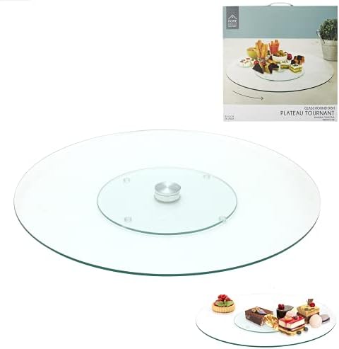 Saveur & Dégustation Plattenspieler Oben, Glass, durchsichtig, 45,5 x 45,5 x 2,9 cm