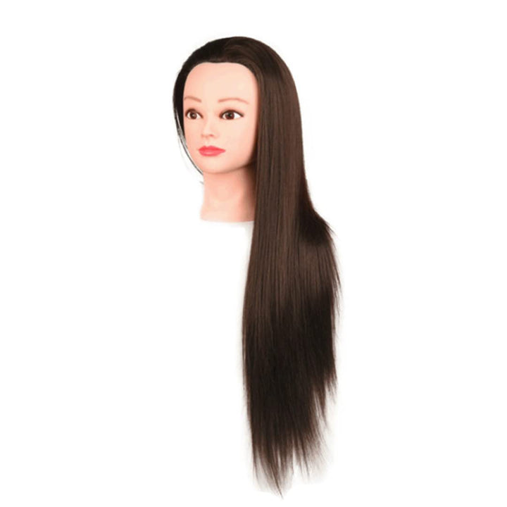 Stylingkopf 24, 80 Zoll Haarsimulation Kunstfaser-Schaufensterpuppenkopf mit Haartraining für Make-u