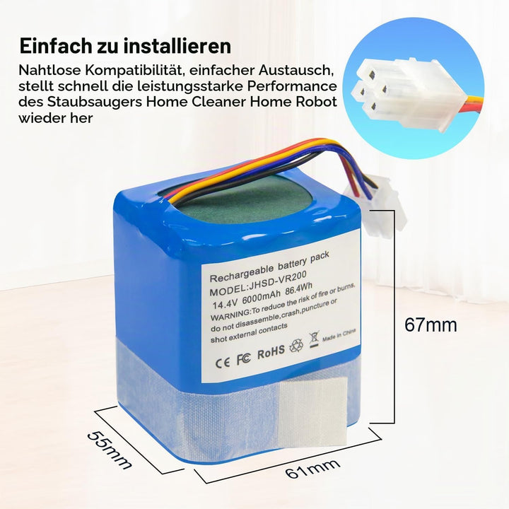METACUCU 6000mAh Akku kompatibel mit Vorwerk Kobold VR200 Staubsauger Home Cleaner Heimroboter