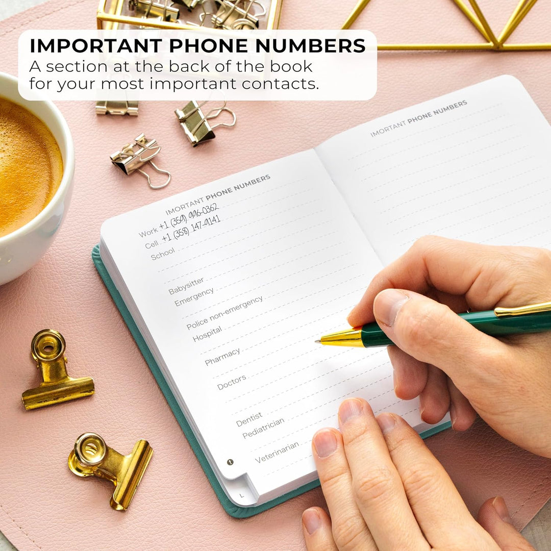 Clever Fox Adressbuch mit alphabetischen Registerkarten – Telefon- und Adressbuch aus PU-Leder, zur