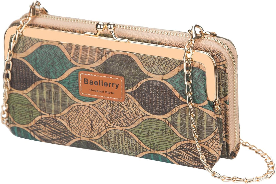 aolaso Damen Geldbörse aus Korkleder Reisezubehör-Reisebrieftasche Kork 1, Kork 1