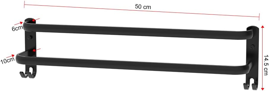 HONPHIER Handtuchhalter Bad 2 Tier Handtuchstange Badezimmer Aluminium Wand-handtuchhalter Handtuchh