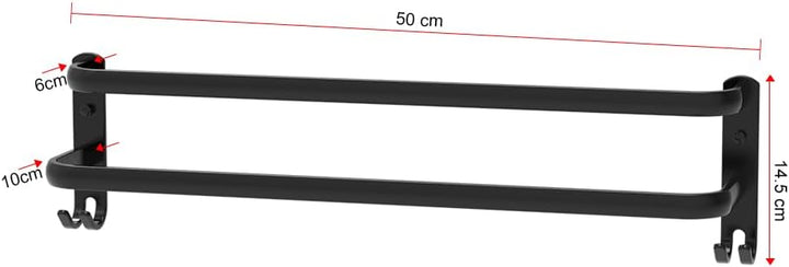 HONPHIER Handtuchhalter Bad 2 Tier Handtuchstange Badezimmer Aluminium Wand-handtuchhalter Handtuchh