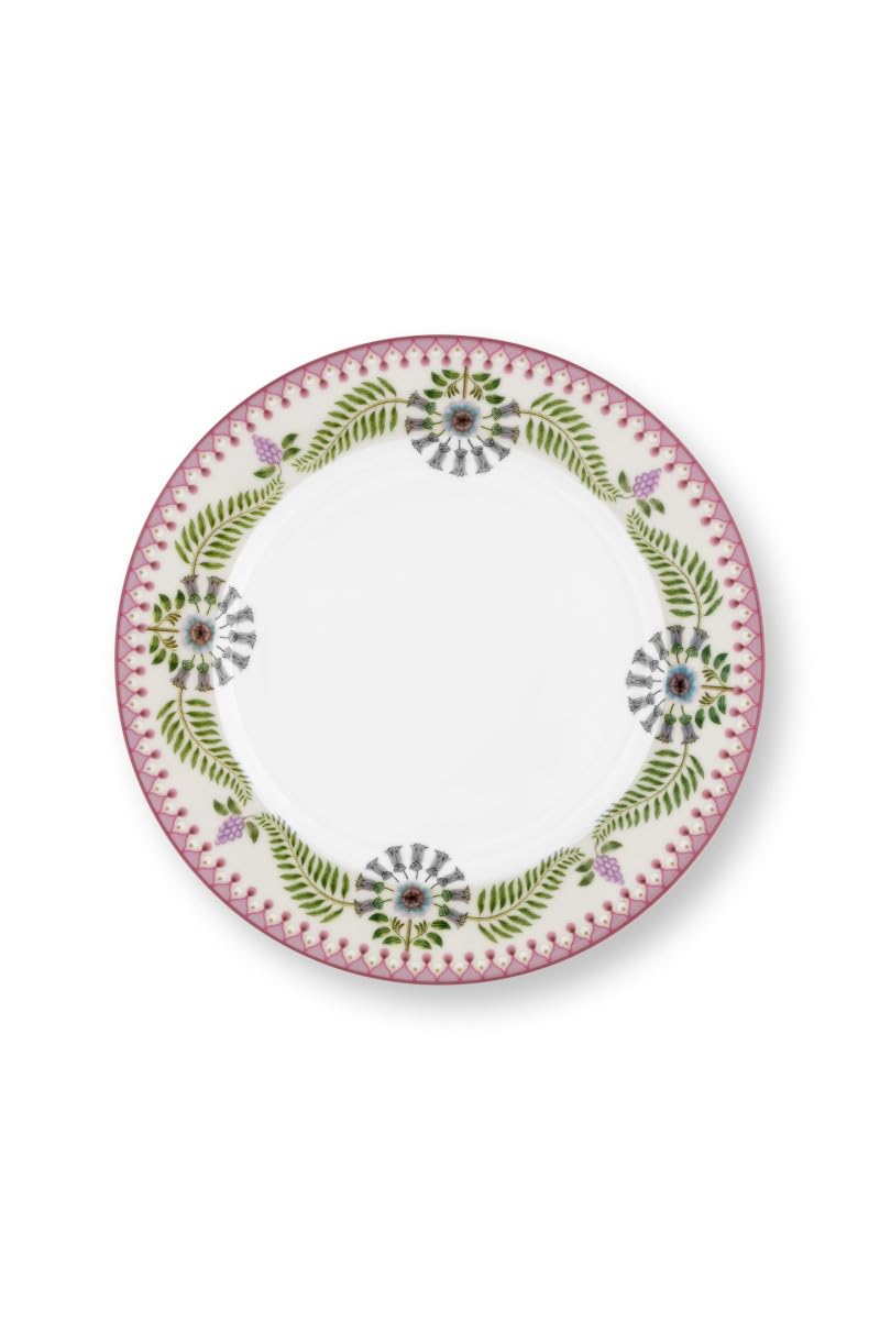 Pip Studio Lily&Lotus Frühstücksteller Weiss/lila 23cm