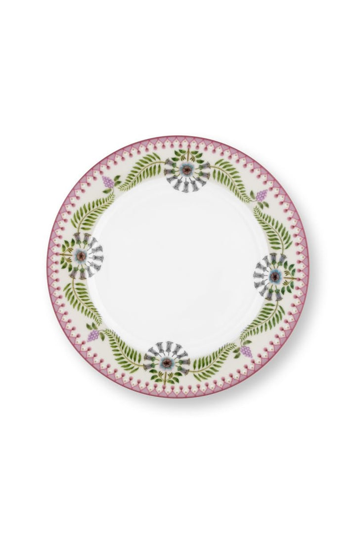 Pip Studio Lily&Lotus Frühstücksteller Weiss/lila 23cm
