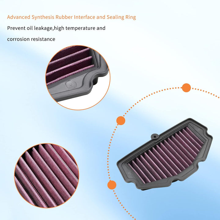 AHL Luftfilter für Kawasaki VERSYS 650 ABS 2015-2019/Kawasaki EX650 Ninja 650 2017-2020/Kawasaki EX6