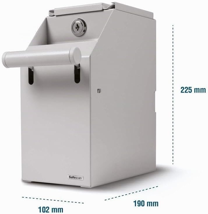 Safescan 4100 POS Safe (grau), sichere und diskrete Aufbewahrung von bis zu 300 Banknoten - perfekt