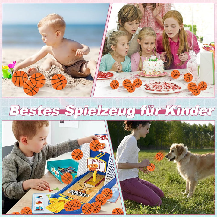 Cptoion 40 Stück Mini Basketball, 4 cm Mini-Basketball-Stress-Bälle, Kleine Basketball-Stressbälle,