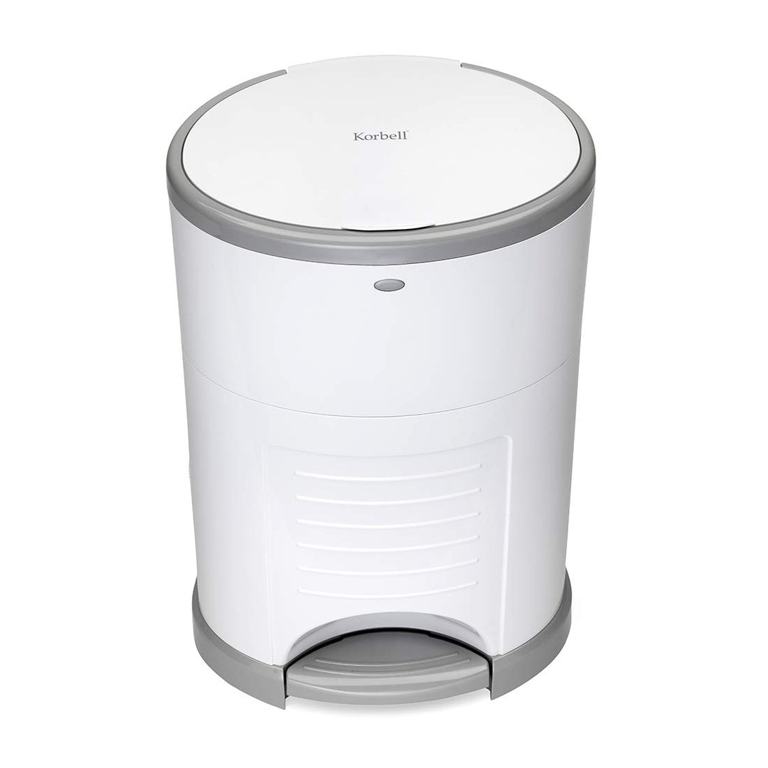KORBELL - MAXI - Windelabfallbehälter - 26 L - Weiss - Ökonomisch - Ökologisch - Pedal - Fassungsver