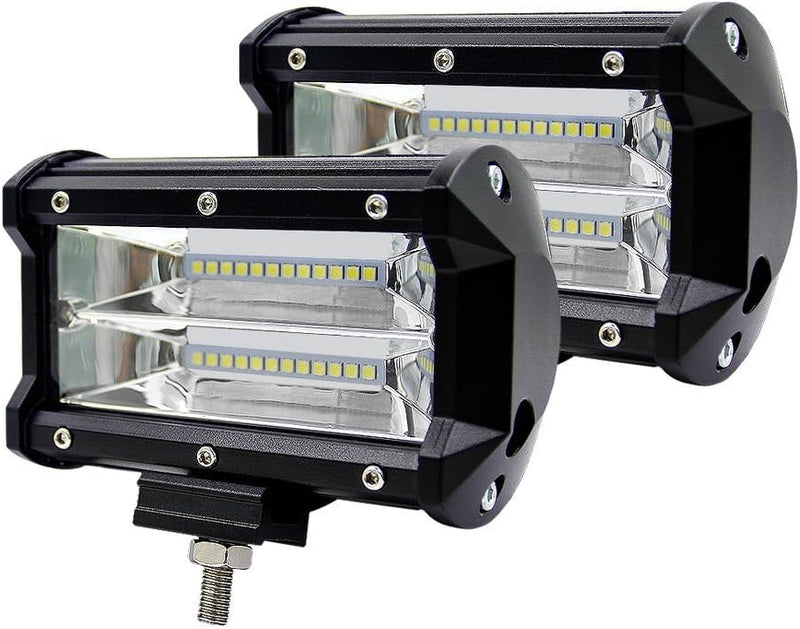 WZTO LED Arbeitsscheinwerfer, 10800LM 24 LED Zusatzscheinwerfer DC 12-24V 72W 5 Inch Auto Scheinwerf