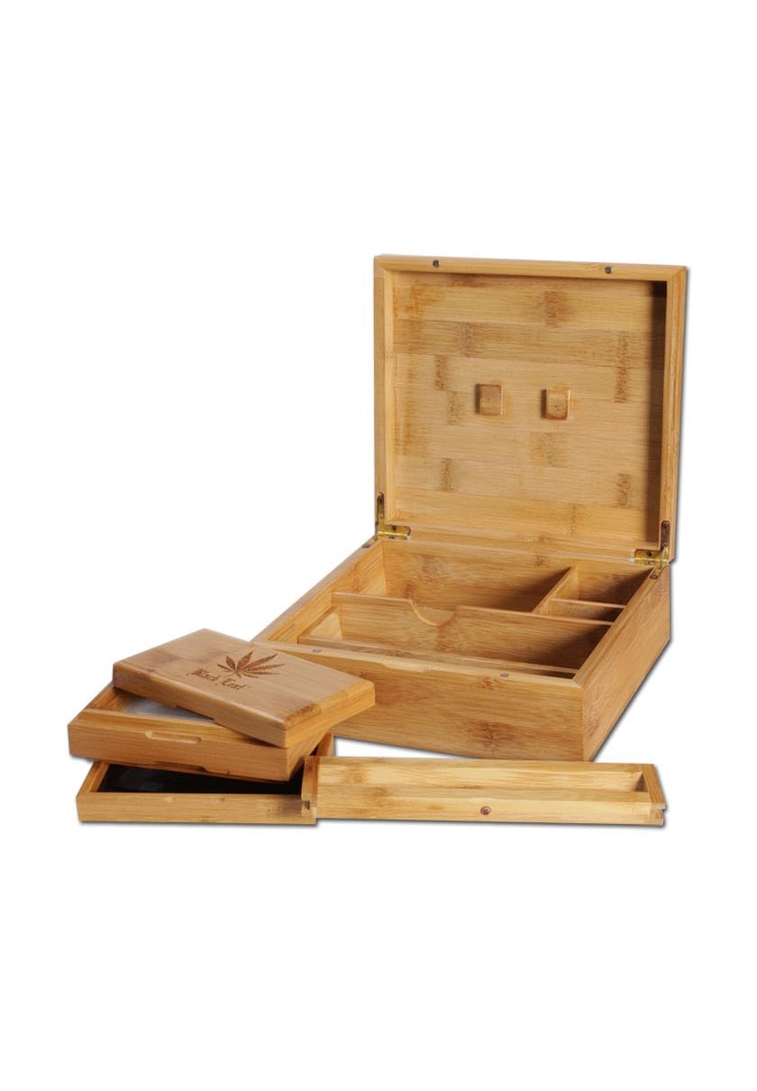 Black Leaf Stoner Box Verstauen und Lagern v. Rauchutensilien (Stoner Box)