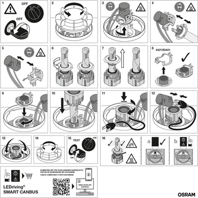 OSRAM LEDriving ADAPTER 64210DA01-1, Adapter für Night Breaker H7-LED; Lampenhalterung, Silber Adapt