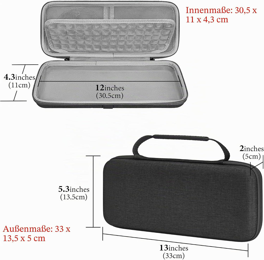 Geekria Shield 60% kompakte Tastaturhülle, Hartschale, Reisetragetasche für 61 Tasten, kompakt, mech
