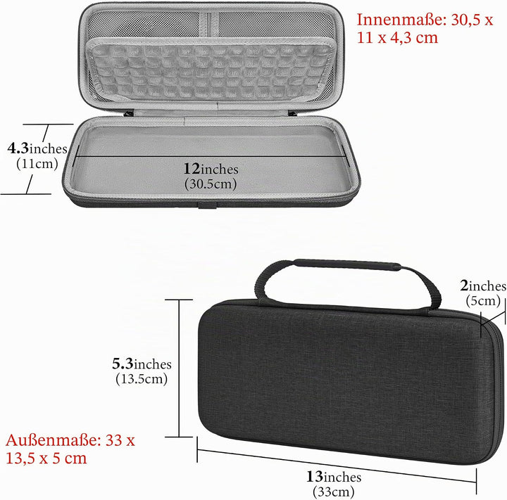 Geekria Shield 60% kompakte Tastaturhülle, Hartschale, Reisetragetasche für 61 Tasten, kompakt, mech