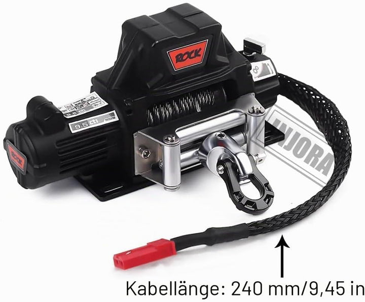 INJORA RC Drahtloses Fernsteuerungssystem automatische Winde aus Metall für 1:10 RC-Raupenfahrzeug A
