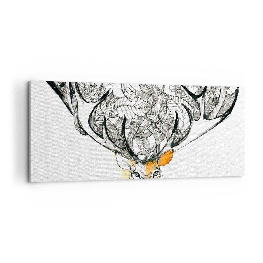 Panorama Bilder auf Leinwand 100x40cm Leinwandbild Lieber Wilde Blumen Wald Gross Wanddeko Bild Schl