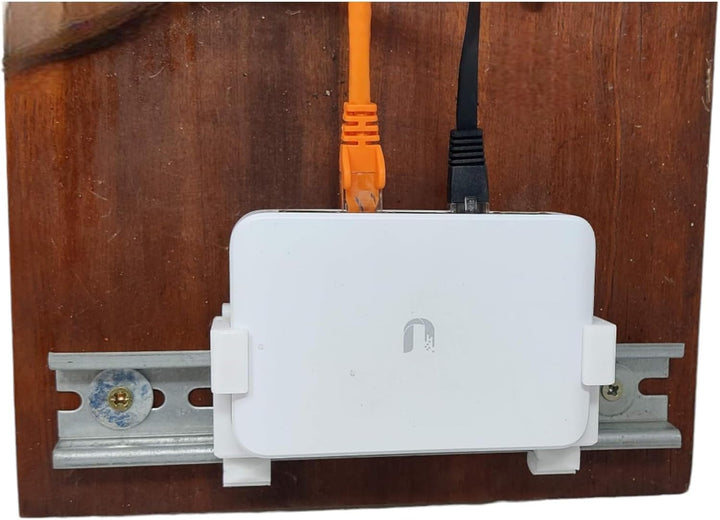 Fraos Halterung für Unifi Flex Mini - Schraubbefestigung und DIN-Schienenführung - Einfache und sich