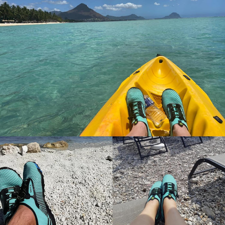IceUnicorn Strandschuhe Badeschuhe Damen Herren Schwimmschuhe Aquaschuhe Sommer Schnell Trocknend Su