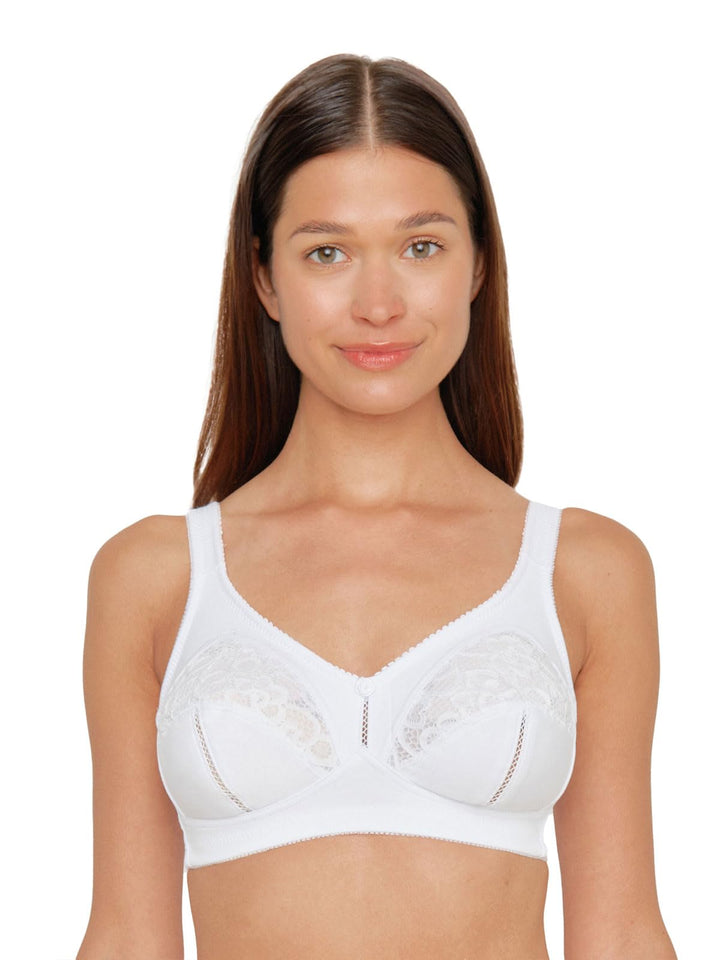 Susa Damen Entlastungs Topsy Plus Bügelloser BH 90D Weiss (Weiss 003), 90D Weiss (Weiss 003)