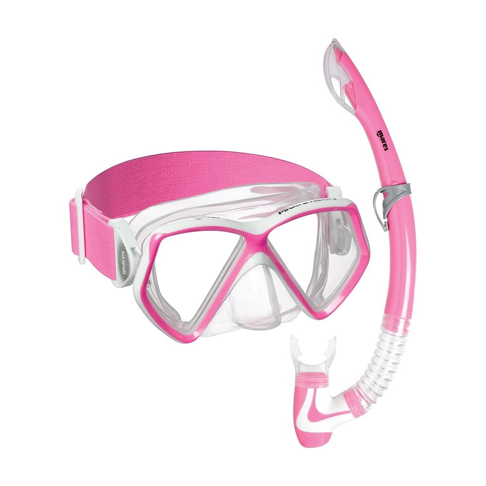 Mares Pirate-Neon Kinder Schnorchelset Tauchbrille und Schnorchel Rosa, Rosa