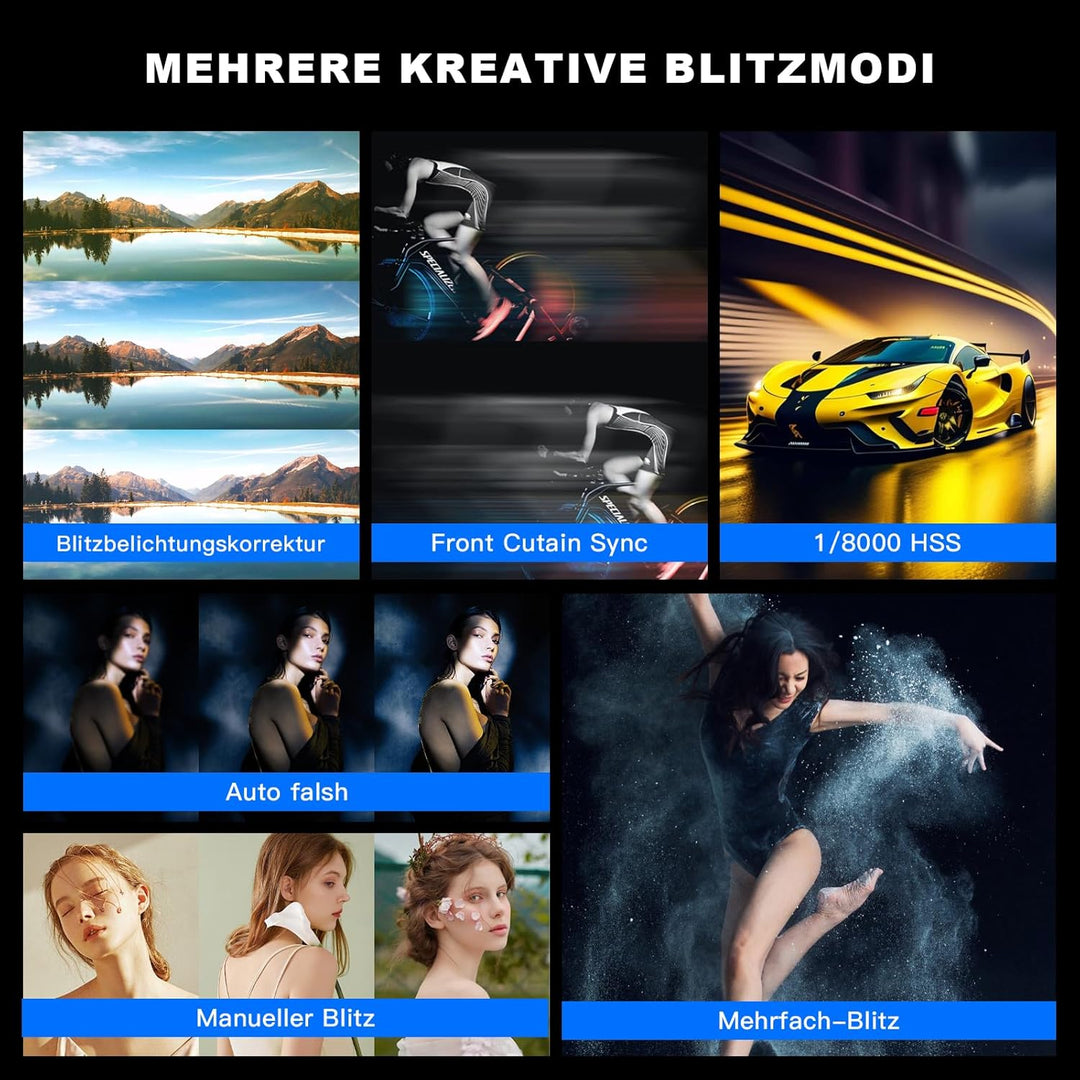 Godox V1C Rundb kamerablitz 76W Speedlite Professioneller Kamera Flash 1/8000 HSS 2.4G Wireless X Sy