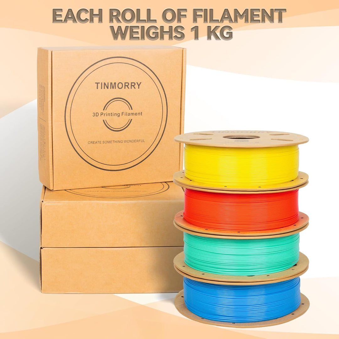 TINMORRY PETG 3D Drucker Filament Bundle, PETG Filament 1,75 mm, Rapid PETG-Eco 3D Drucker Filament,