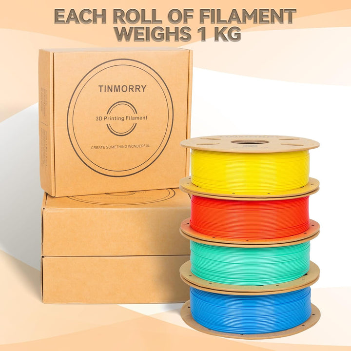 TINMORRY PETG 3D Drucker Filament Bundle, PETG Filament 1,75 mm, Rapid PETG-Eco 3D Drucker Filament,