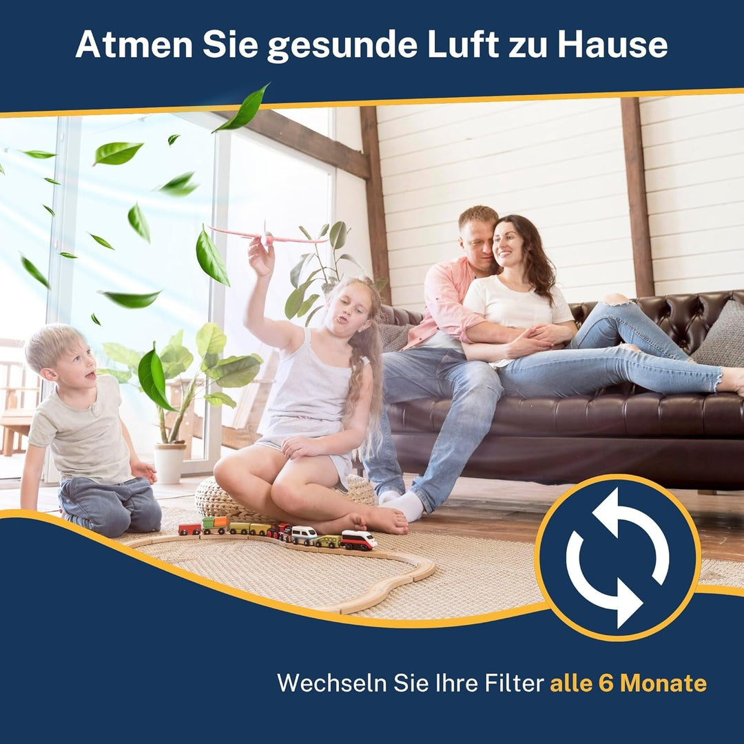 Tops Aktivkohlefilter für Zehnder ComfoAir Q 350/450/600 | Kohlefilter gegen schlechten Geruch | Com