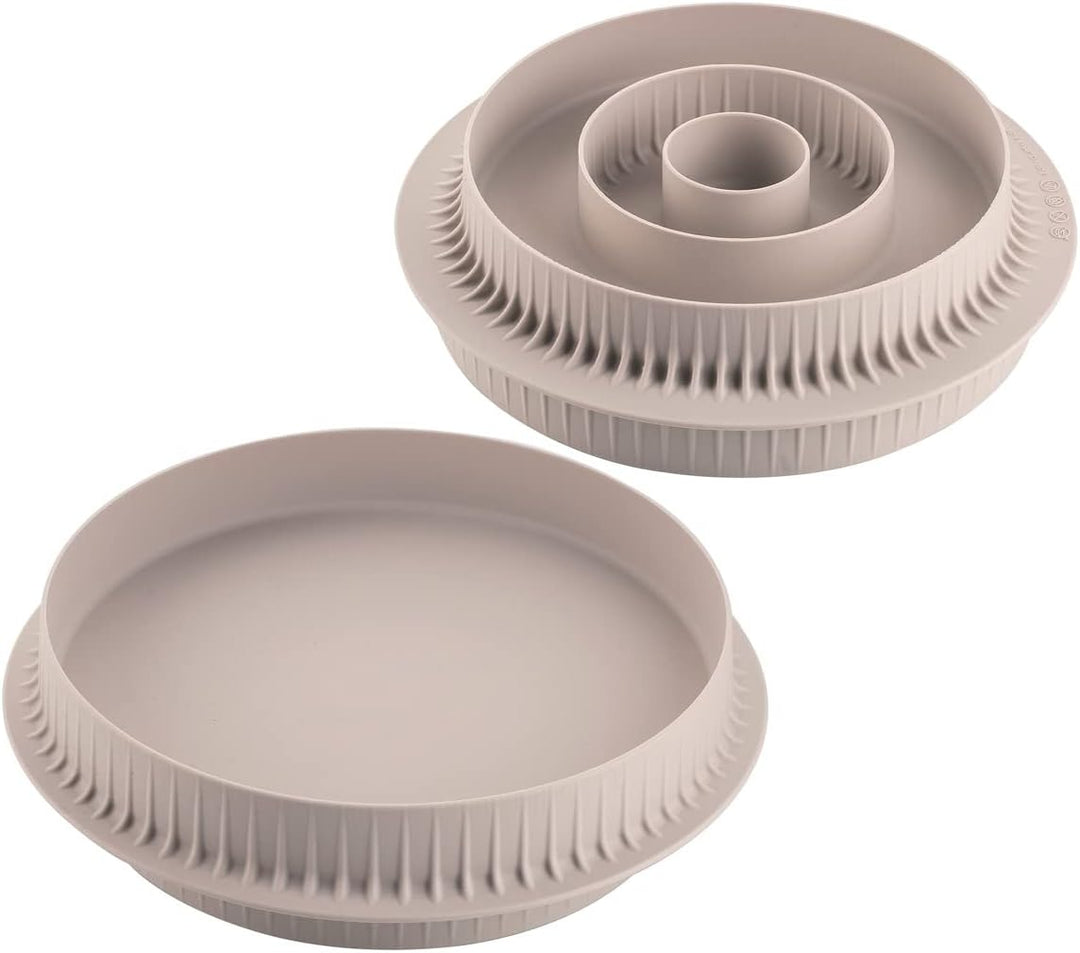 Silikomart 25.013.99.0082 Tropfen + Multi Insert Round Molde, Silikon, 2.5 liters, Grau Set goccia,