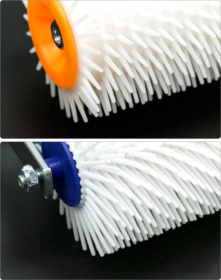QWORK® Bodenbeschichtung Set, Entlüftungswalze+Epoxid Spike Schuhe+Stehrakel Grossflächenrakel 4 Stü