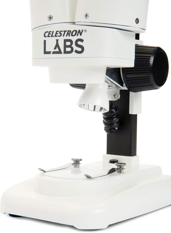 Celestron 44207 CL-S20 Stereo Microscope, 20x Magnification, White Labs CL-S20 Stereo, Labs CL-S20 S