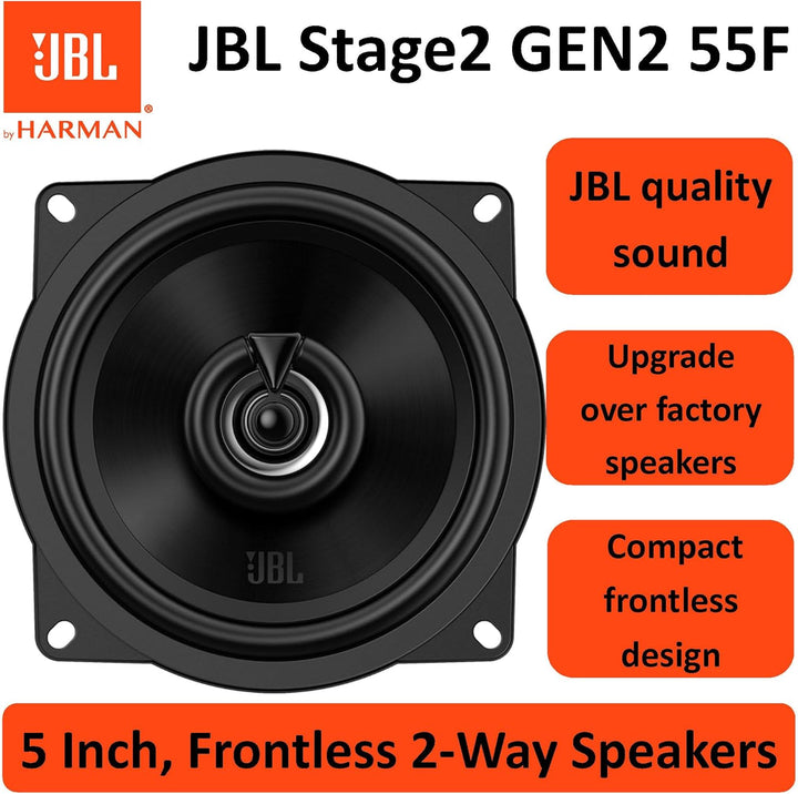 JBL Stage2 GEN2 55F Koaxial Lautsprecher Auto 130mm (5,25 Zoll): von Harman Kardon Car HiFi mit 50W