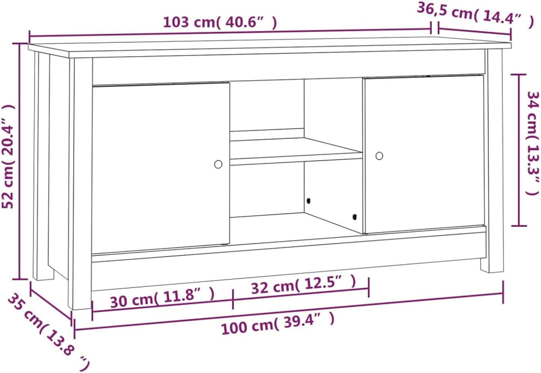 Tidyard TV-Schrank Lowboard TV Möbel Sideboard Fernsehtisch Fernsehschrank mit seinen 4 Fächern und