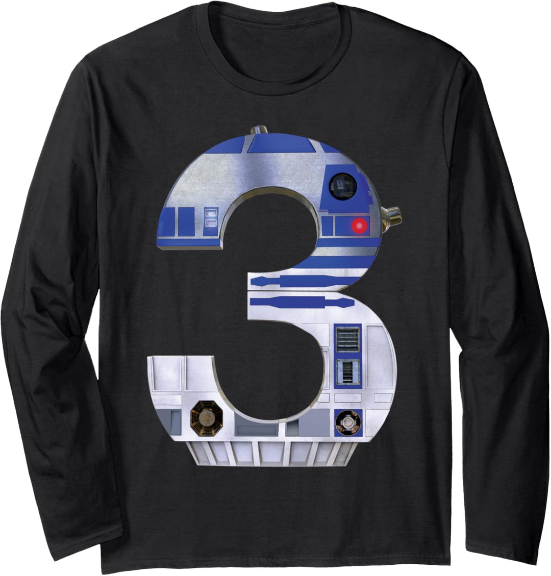 Star Wars R2-D2 Droid Third Birthday Langarmshirt