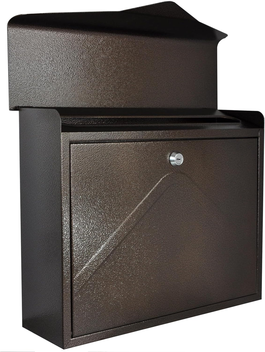 Designer Briefkasten Wandbriefkasten Postkasten ohne Zeitungsrolle Zeitungsfach Braun Antik A4/C4 ge