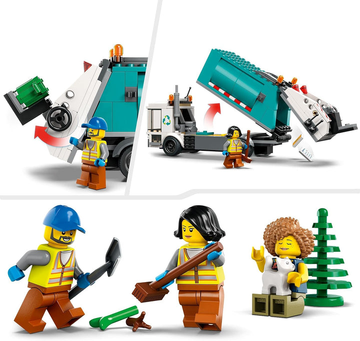LEGO City Müllabfuhr, Müllwagen Spielzeug mit Mülltonnen für Kinder ab 5 Jahren, Lern- und Sortiersp