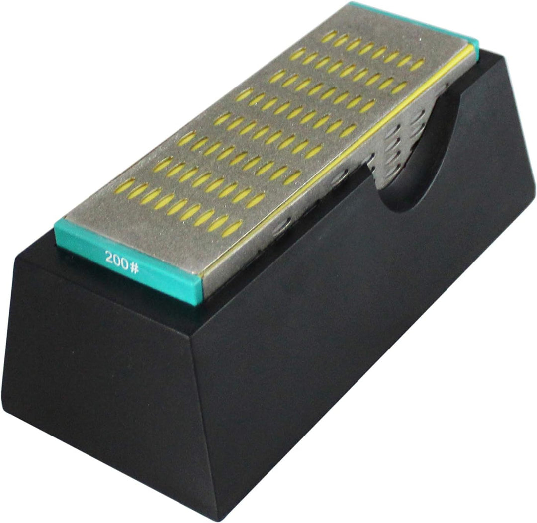 HFS (R) 4-Wege-Diamant-Messerschärfer, Schleifstein, Industriequalität, Körnung 200 bis 600, rutschf