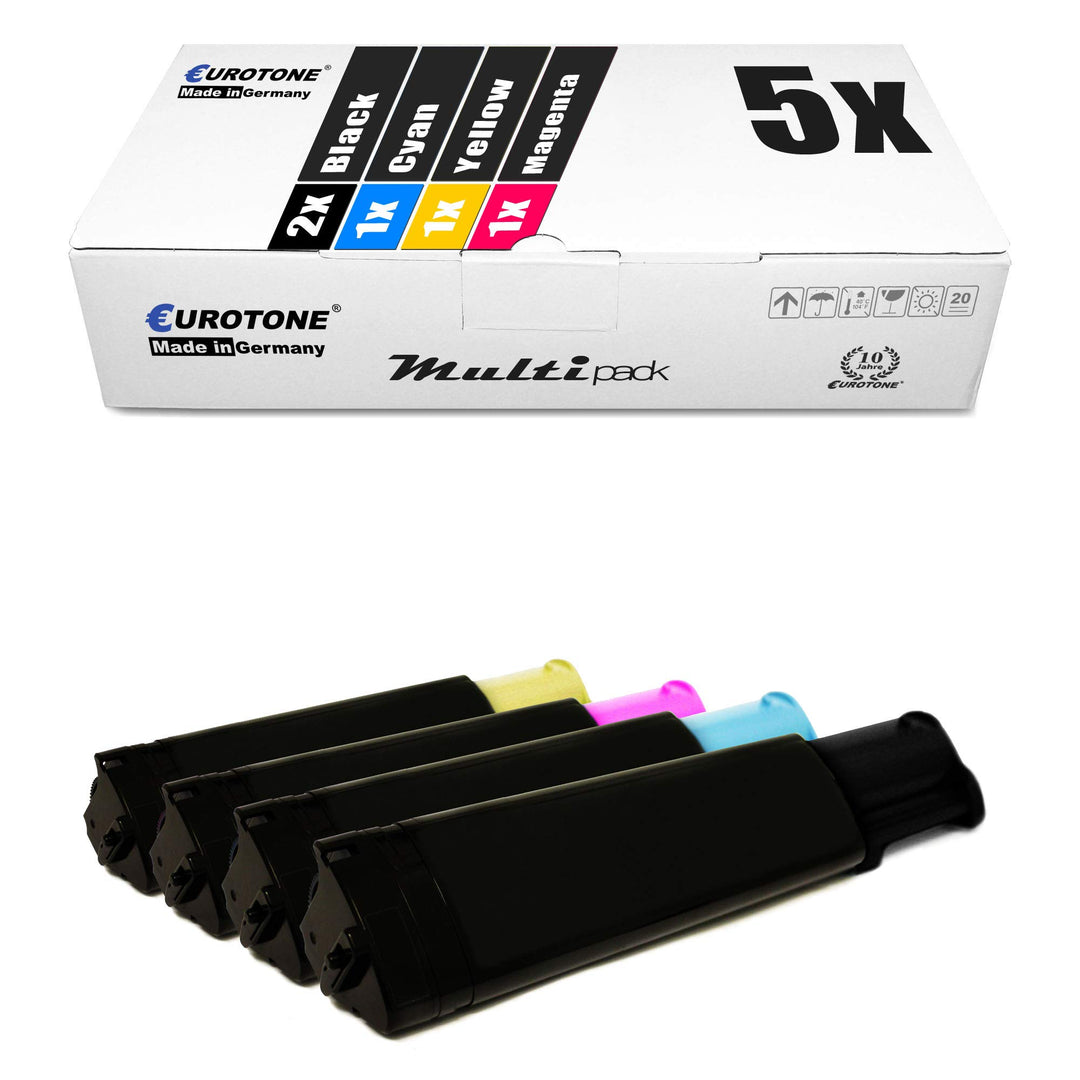 Eurotone Toner mit 50% mehr Leistung für Epson Aculaser C1100 C11X N NF NFC ersetzen Epson 2X Black