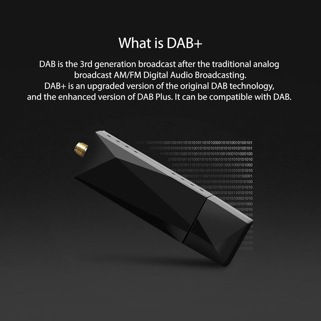 Eonon Mini DAB + Adapter für Android 4.4+ Autoradio Digitaler Radioempfänger USB Adapter mit Antenne