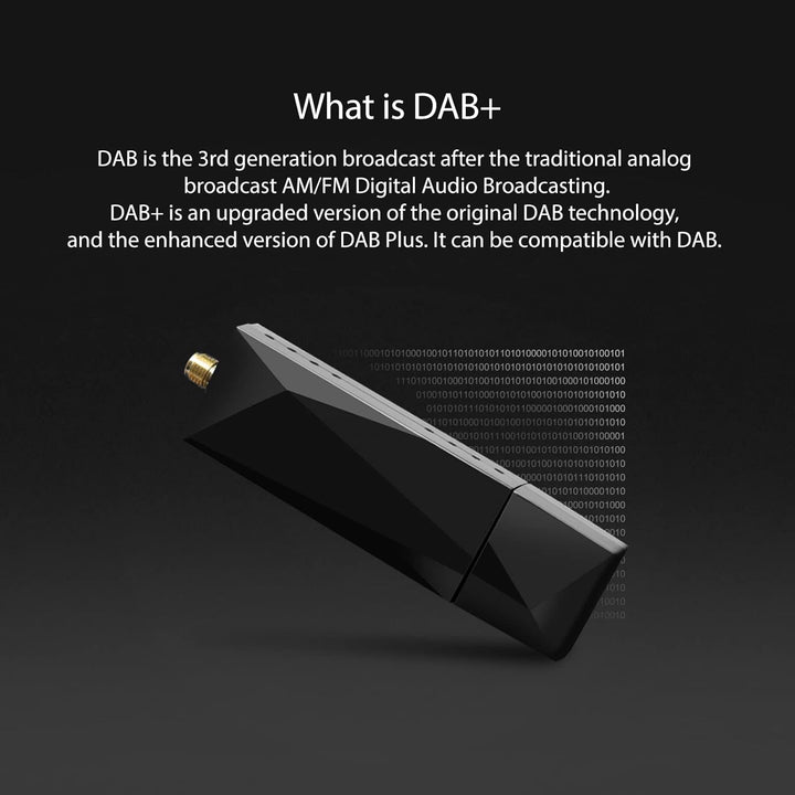 Eonon Mini DAB + Adapter für Android 4.4+ Autoradio Digitaler Radioempfänger USB Adapter mit Antenne