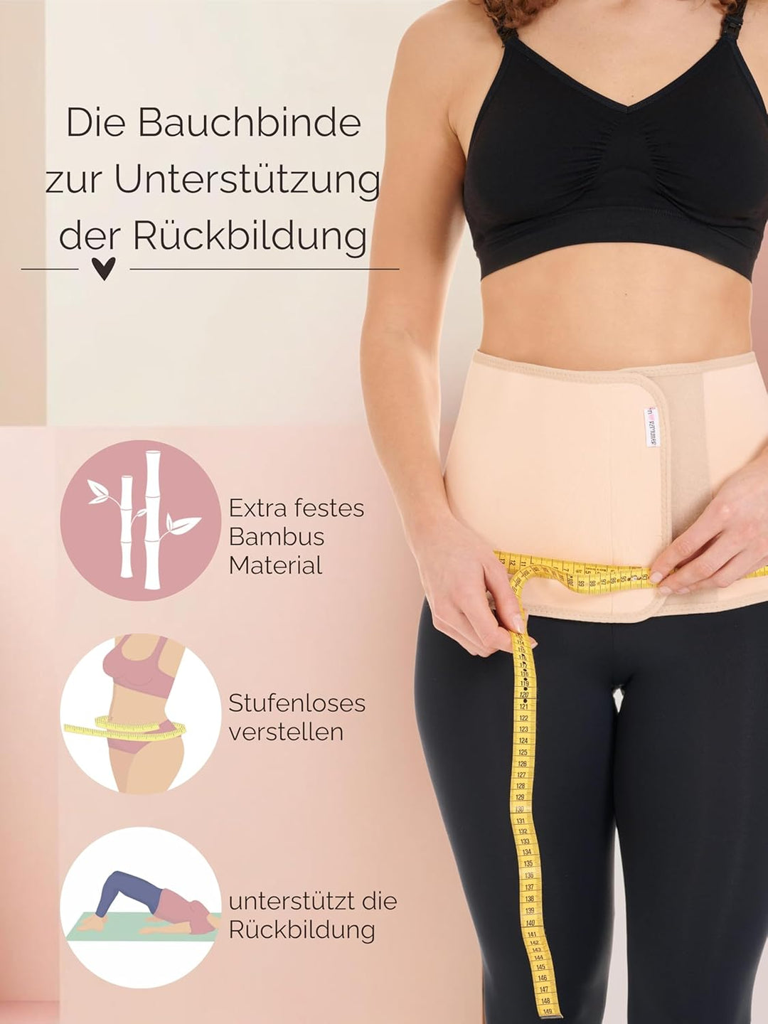 Herzmutter Bauchbinde nach Geburt-OP - Postpartum - Unterstützung nach Schwangerschaft-Kaiserschnitt