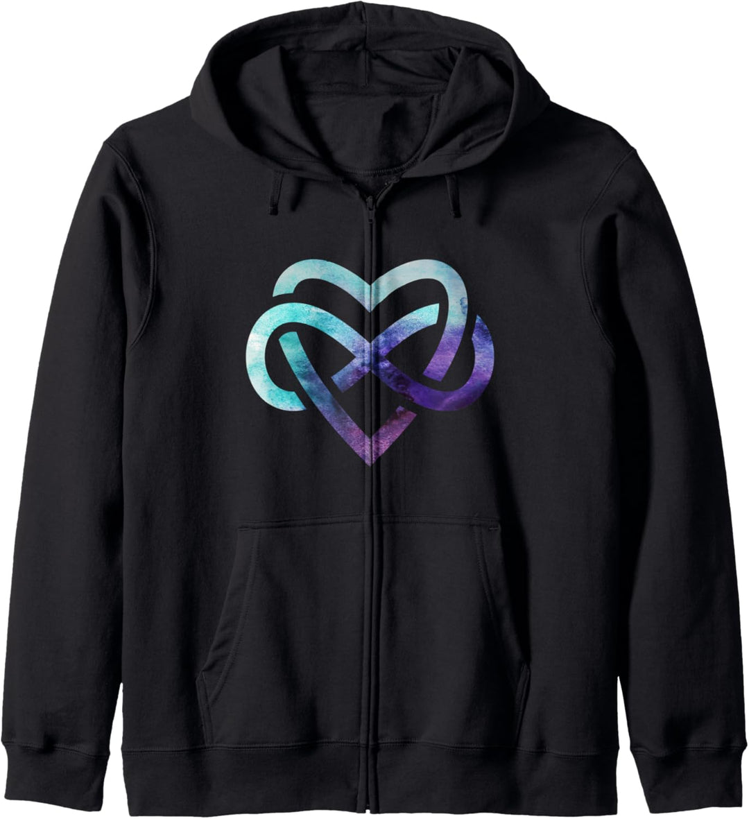 Herz der Unendlichkeit. Ein Symbol der Polyamorie. Kapuzenjacke