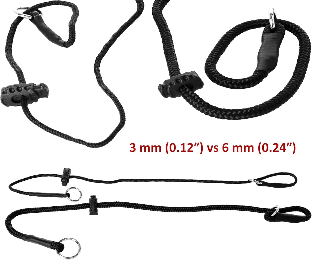 Dingo Gear Trainingshalsband für Hunde, sehr dünn, Starke Schnur, mit 1 Begrenzer, wasserdicht, lang