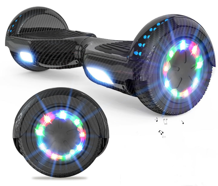 VOUUK Hoberboard 6,5-Zoll-Hoverboard mit zwei Rädern, Mit Bluetooth-Lautsprecher, Mit LED-Lichtern G