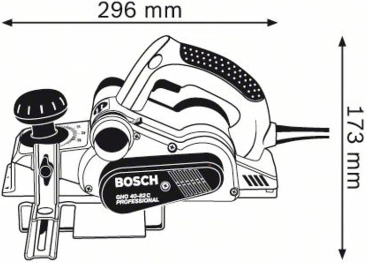 Bosch Professional Hobel GHO 40-82 C (850 Watt, inkl. Falztiefenanschlag, Parallelanschlag, Staubbeu