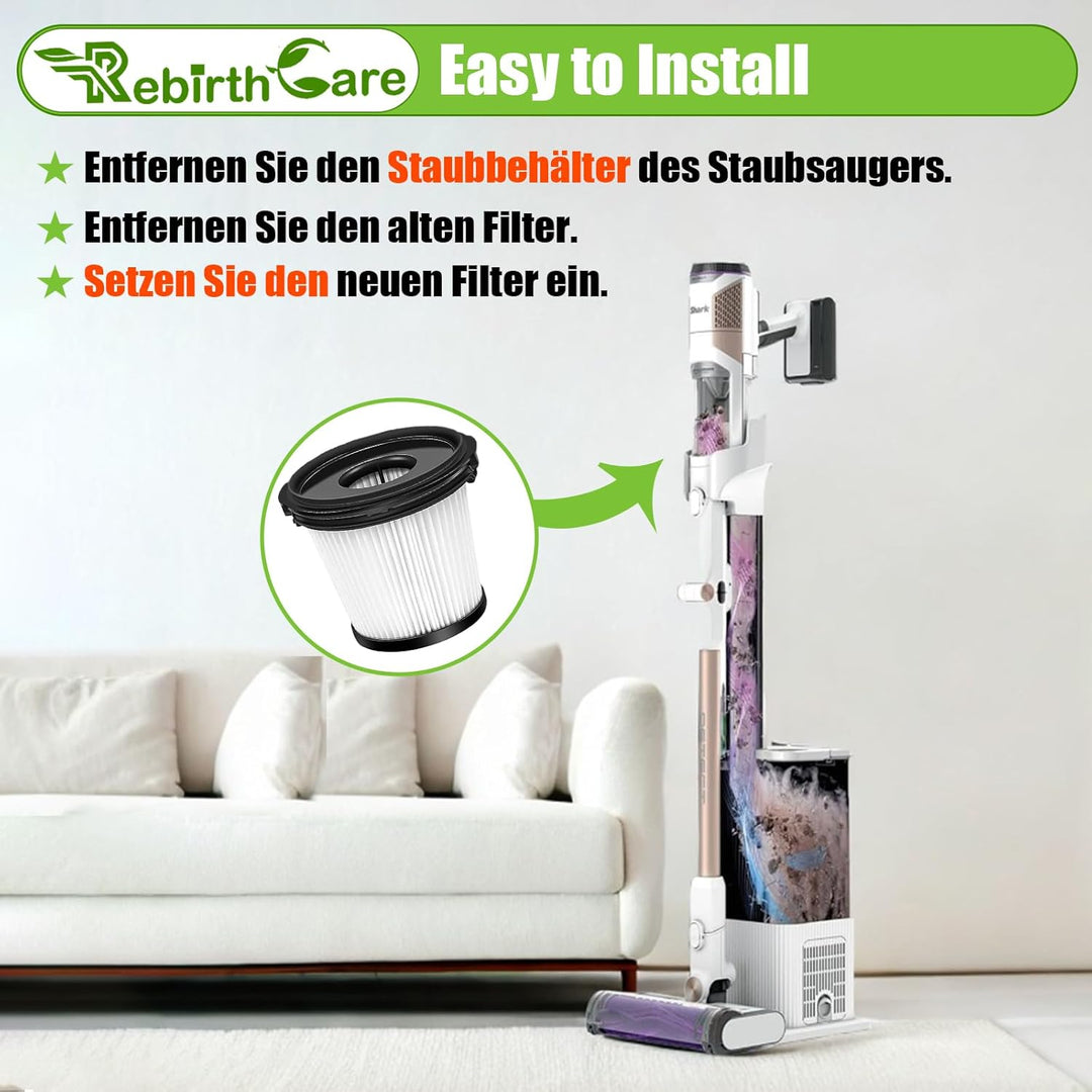Rebirthcare IW3612EU Filter für Shark Detect Pro IW3611DE / IW3612EU / IW1611DE/ BU3521EU/ BU1120EU