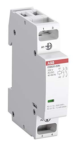 ABB Installationsschütz 20 A, 1S/1Ö, ESB20-11N-06, 230V ABB Installationsschütz, weiss