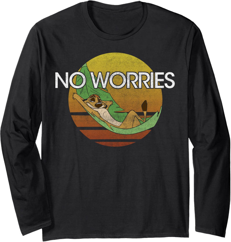 Disney The Lion King Timon No Worries Sunset Langarmshirt